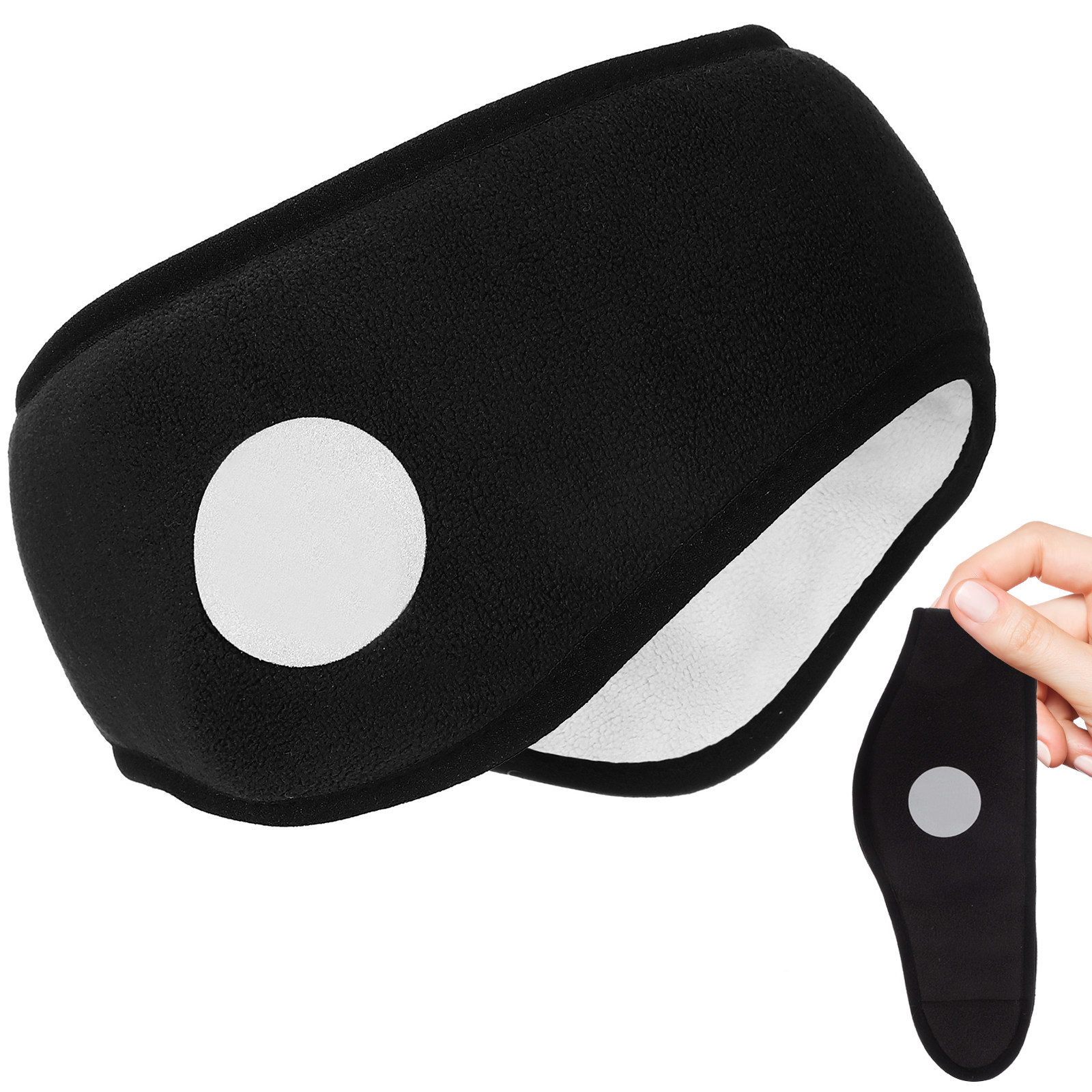 Winter Headband Fleece - Uyku Kulaklığı Bandı Geliştirilmiş Cırtlı Tasarım