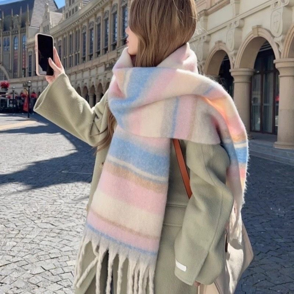 Şık Mohair Çizgili Yün Eşarp P - Wool Scarf Men incelemesi ve fiyatı